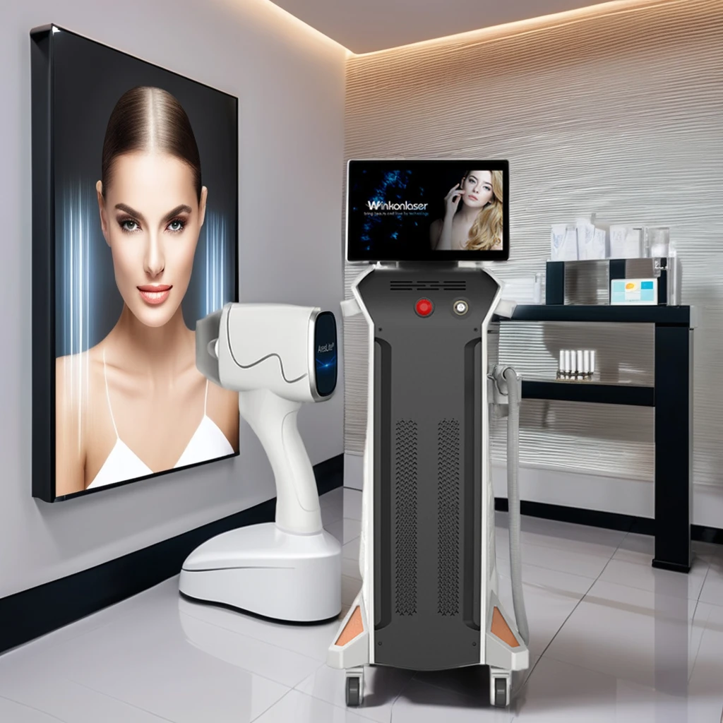 Local stock in US 2025 Dynamic AI Spot Size 1800w AresLite Non Crystal 4 Wavelength Diode Laser Hair Removal Machine For Sale