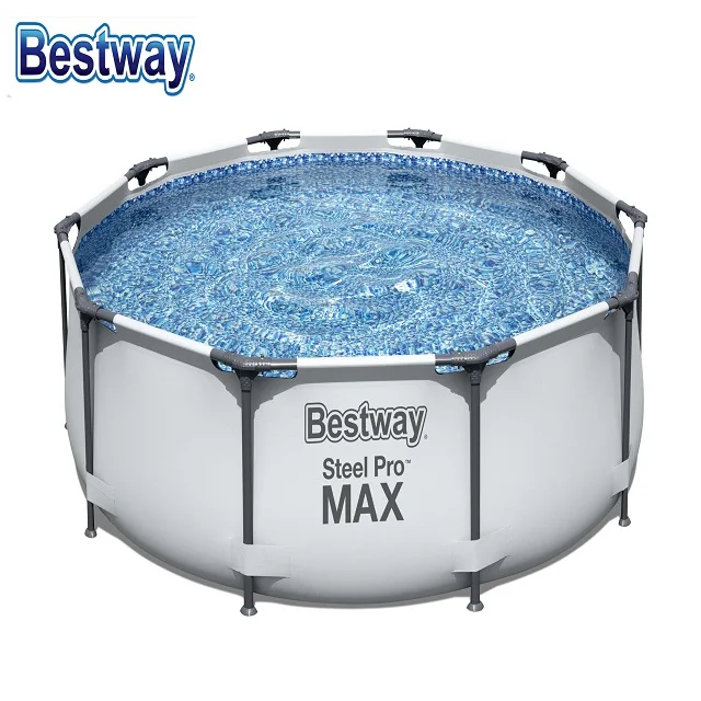 
BESTWAY 56408 Above Ground Round Steel Frame Design Pool Durable Swim Pool for family 