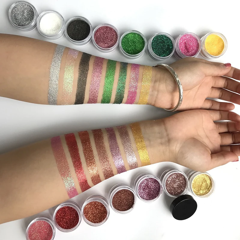 Custom Label Makeup 15 Colors Chunky Glitter Eyeshadow Face Glitter Loose Powder