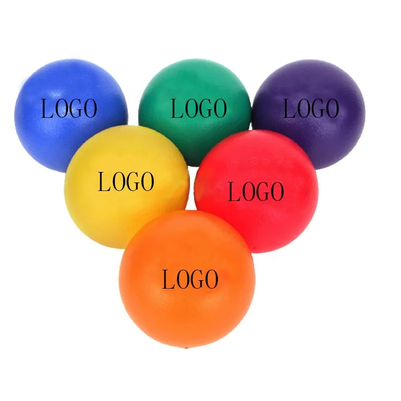 Custom LOGO PU Coated Durable Dodge ball for Trampoline Park Soft Sports Ball