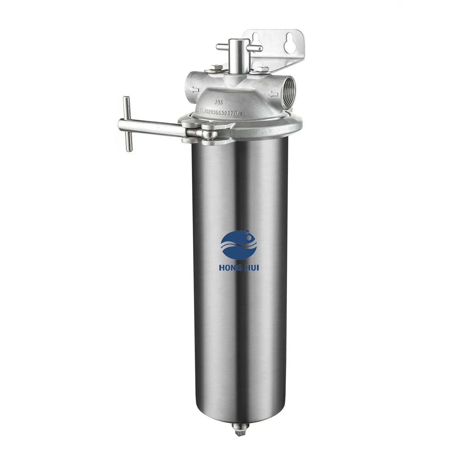 HONG HUI TUS-10C Stainless Steel 304 Clamp Closure Water Filter Housing 10 inch Filter Housing