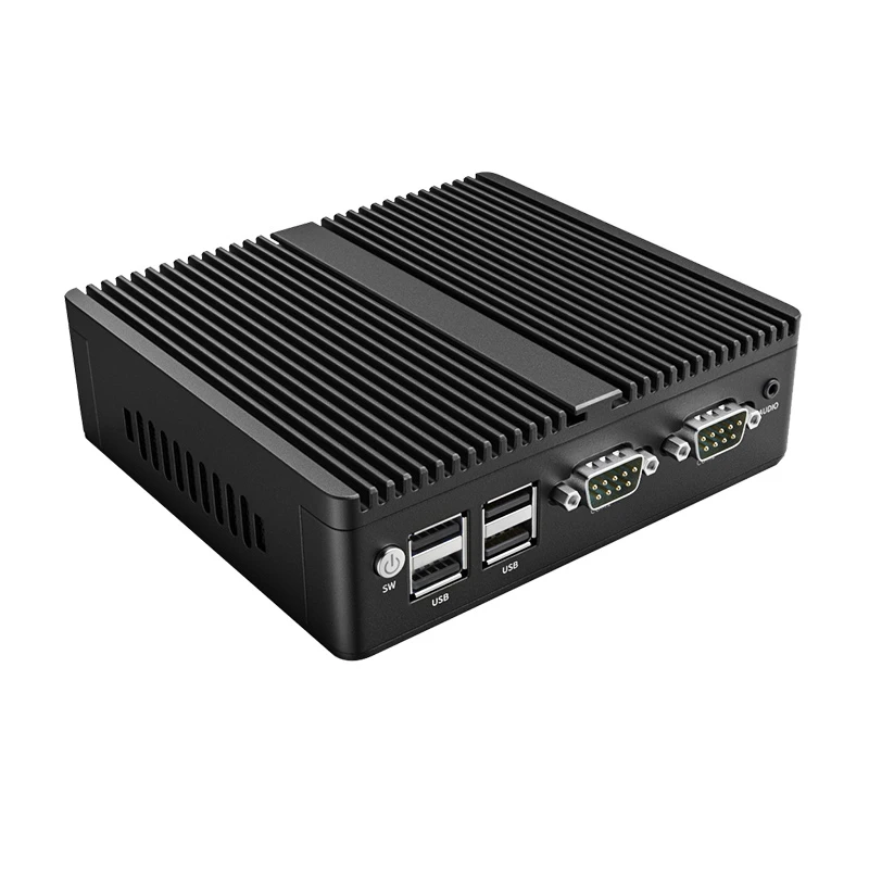 BKHD Cheap Fanless Mini PC Industrial Computer 2L 2Com G30 Celeron J1900 Win-dows Linux for Automation