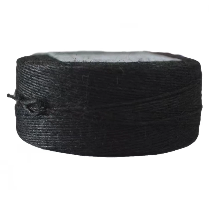 Low price reusable and washable standard quality eco friendly 100% braided jute yarn 16LBS/1PLY (black yarn)