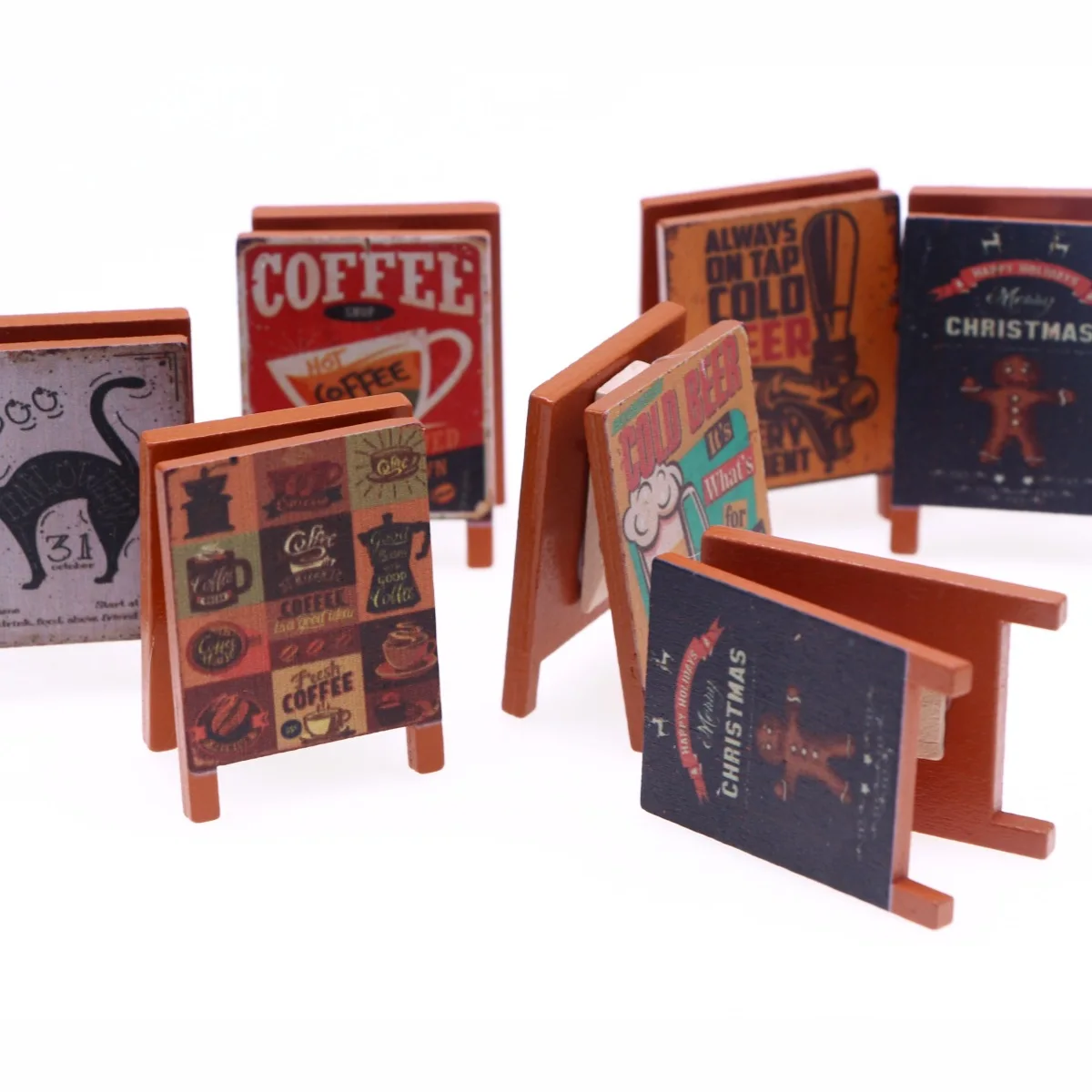 shooting props Cute poster board wooden sticky notes message folder coffee shop photo folder wooden memo holder