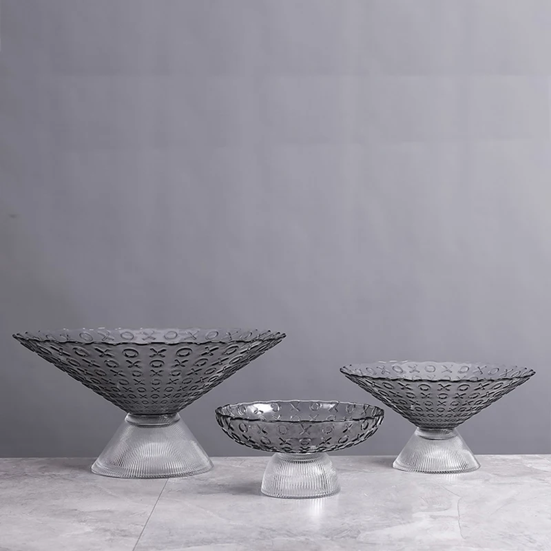  Wholesale colour luxury fruit bowl glass candy chocolate plate home