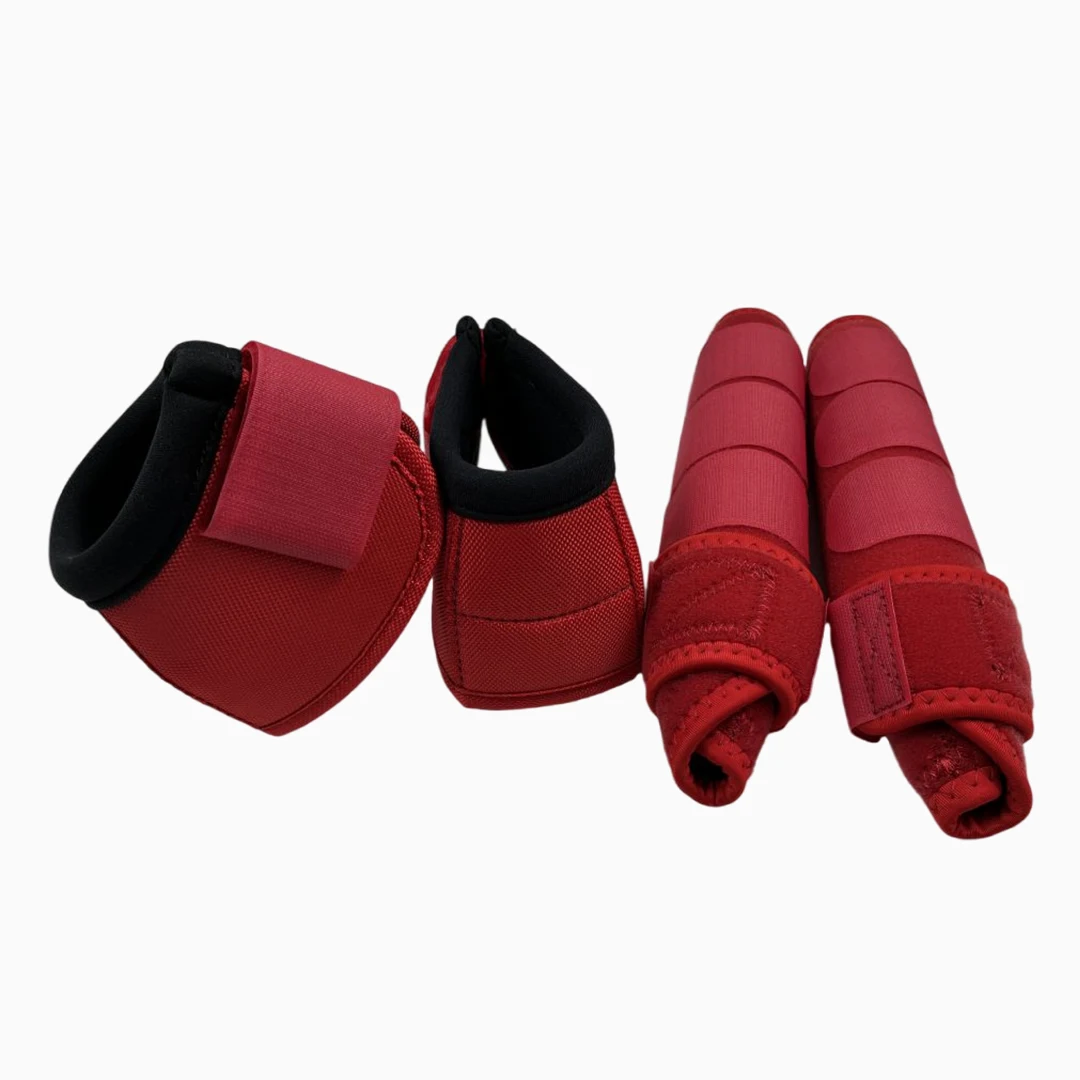 UOO 1 Set 4 Pieces Legs Horse Neoprene Tendon Boots Jumping Horse Leg Protection Boots