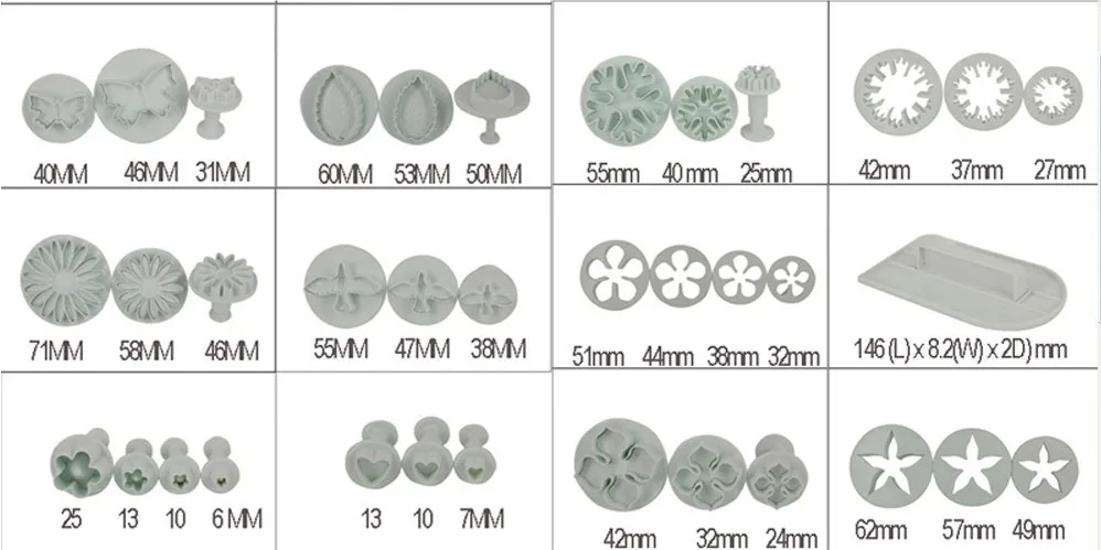 Инструменты для мастики принадлежности украшения тортов 68 шт. в комплекте идеальный набор торта мастикой инструментов выпечки