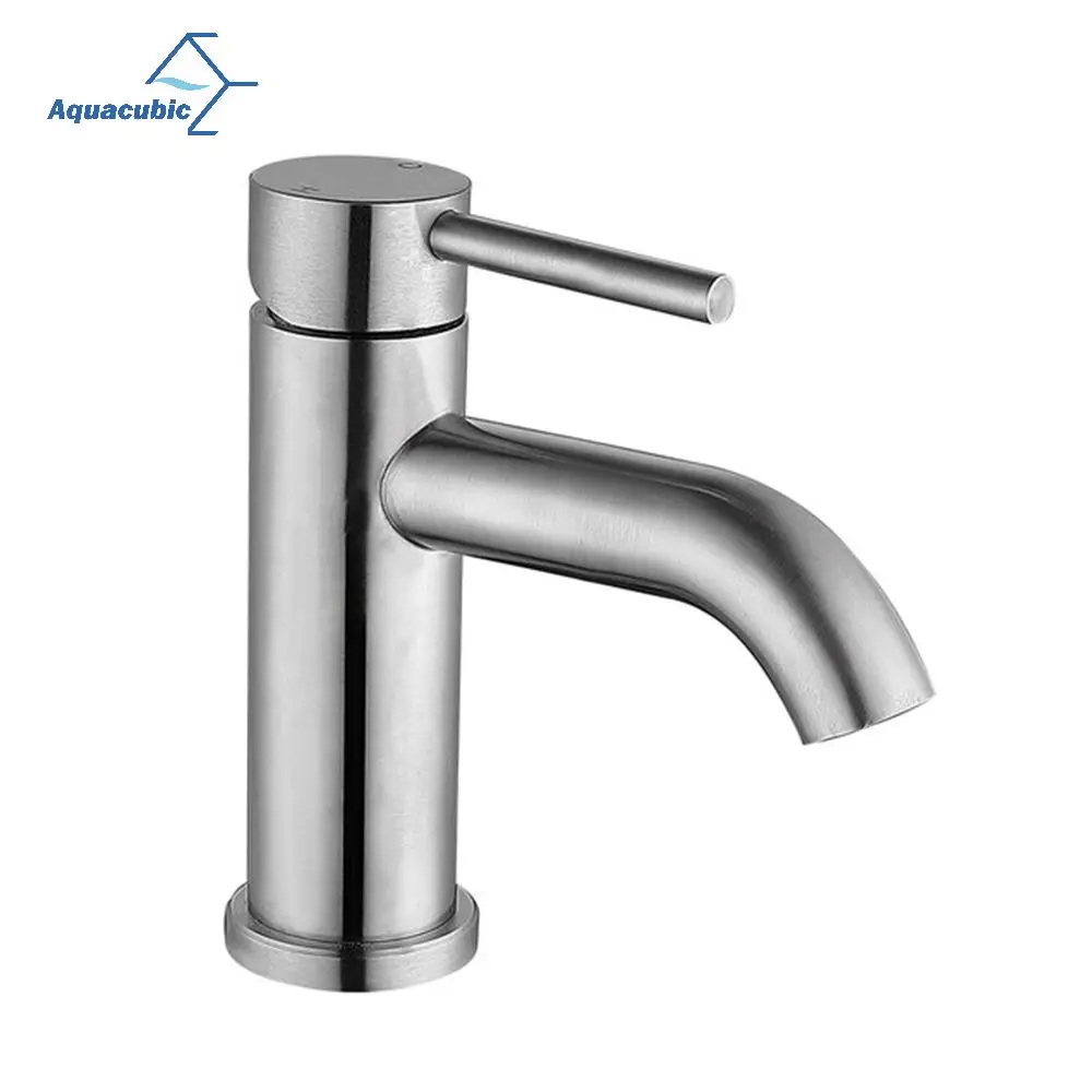 Modern Style Cupc Certified Stainless Steel ingle Single Handle Hot And Cold Sink Faucet for Bathroom