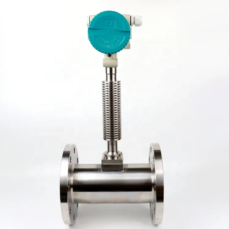  Flange connection mass gas vortex flow meter digital 4-20mA output flowmeter for high temperature