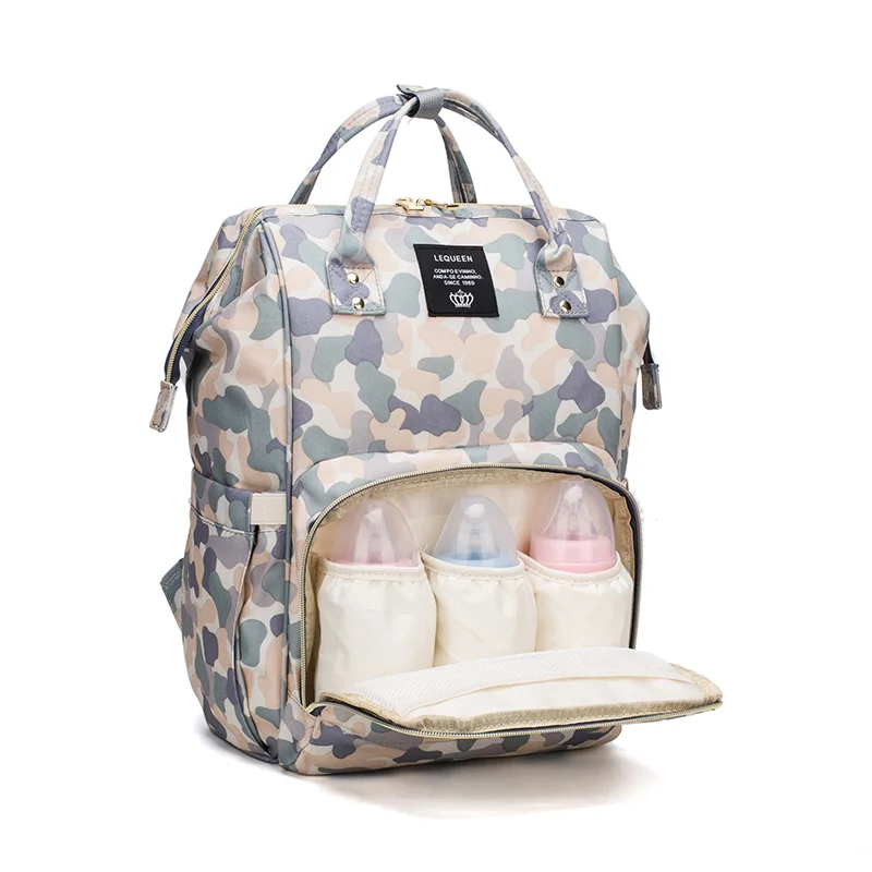 Multi-function Mummy Bag Mom Bag Backpack Waterproof Camouflage Diaper Bag