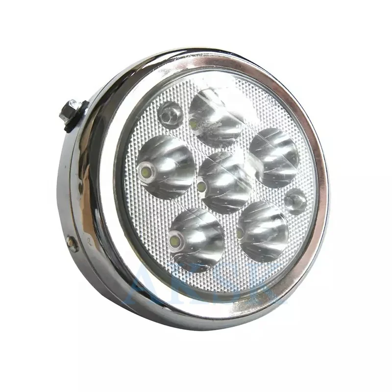 Motorcycle Iron Headlight 12V~60V 6 LED Night Running Lights for Citycoco Harley Electric Scooter Modified Parts Car Front Lamp