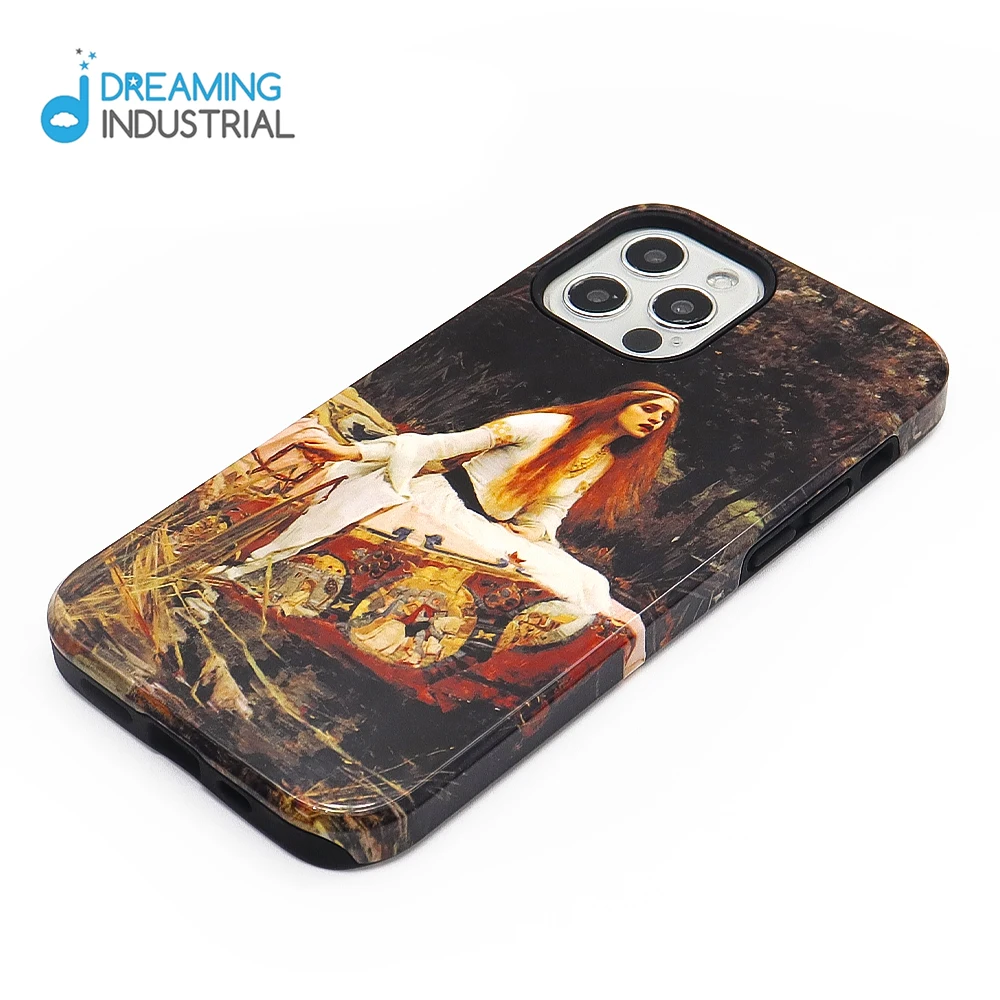 Print on demand 2 in 1 tough case sublimation 3d tough cases  DIY Shockproof Customized 2 in 1 heavy duty cases glossy/ matte