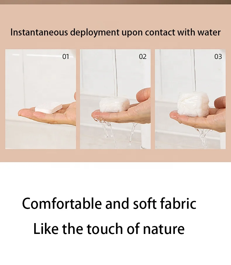 Wholesale Customized Logo Traveling Face Compressed Magic Cotton Towels Portable Disposable Compressed Towel