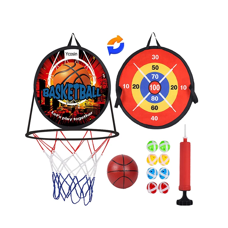 Custom Foldable Indoor Kids Sport Toys Set Portable Mini Basketball Board Hanging Basketball Hoop