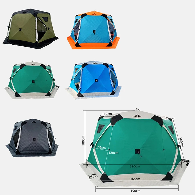 T010 Thickened outdoor camping dome pop-up winter insulated tent for ice fishing