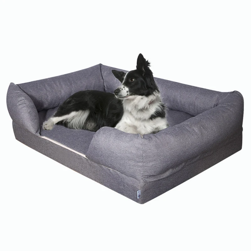 Custom Luxury Foldable Washable Memory Foam Large  Dog Bed