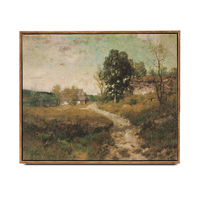 Natural landscape oil painting bedroom dining room decorative painting pastoral style living room mural