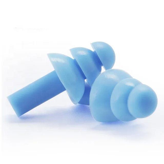 Reusable Silicone Ear Plugs Waterproof Noise Reduction Earplugs for Swimming