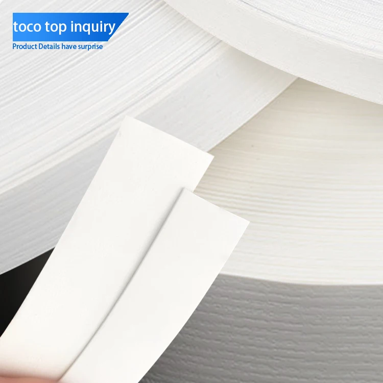 Toco 1mm 40mm 50mm 2mm 3mm 10mm 19mm Thick White High Gloss Plastic Edge Banding Tape Wood Grain Pvc Edge Banding