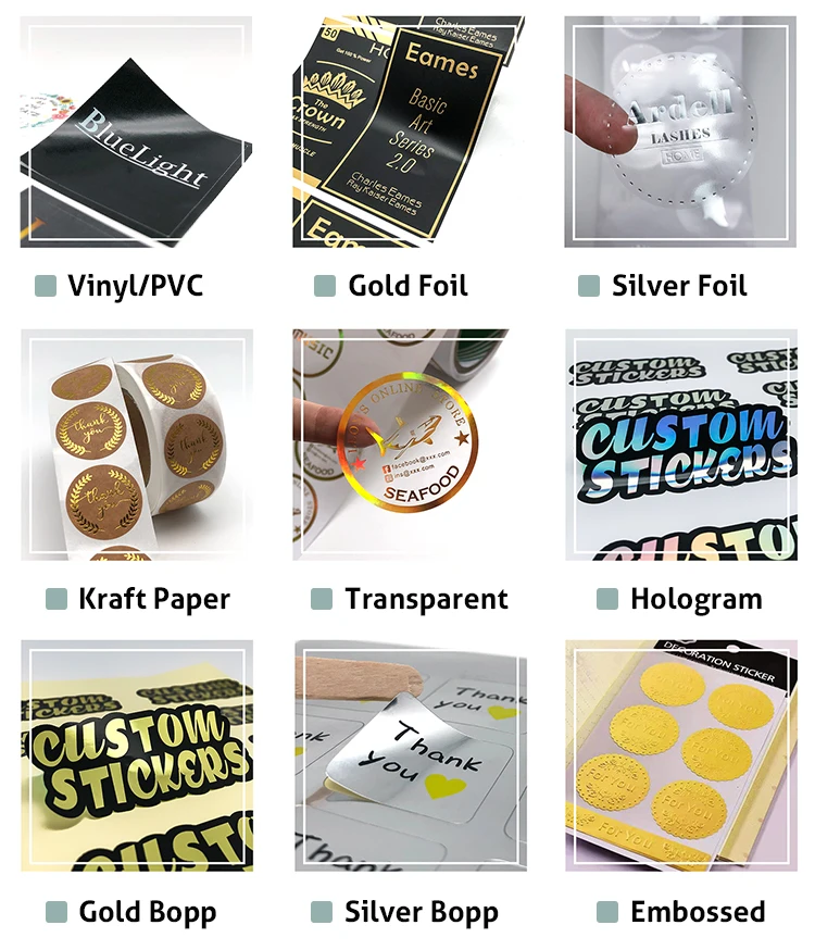 Customized die cut stickers