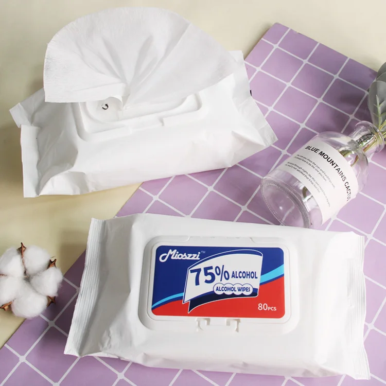 Customized label Antibacterial disinfecting alcohol phone wiping alcohol phone wiping phone wiping