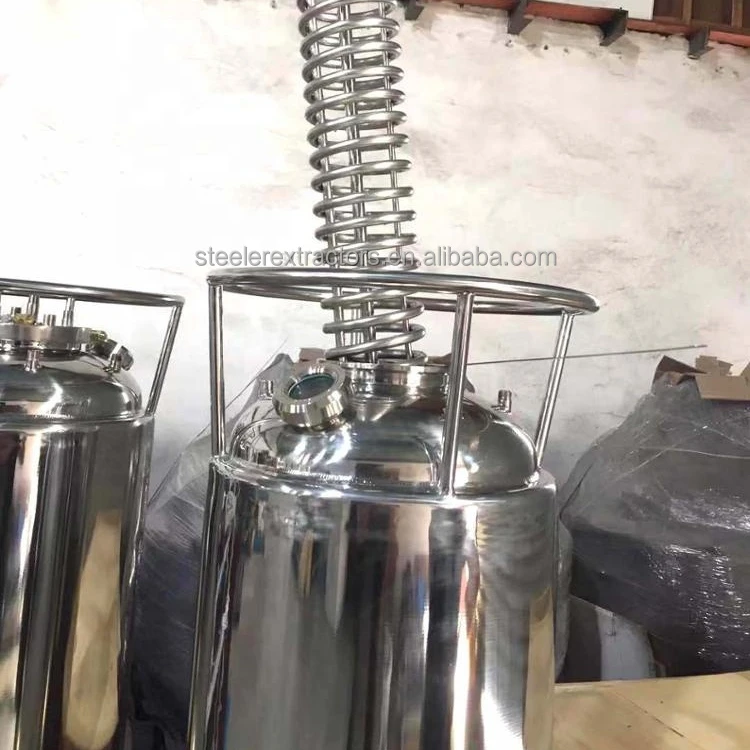 250lbs Jacketed Solvent Tank with cooling condensing use for bho extractor machine