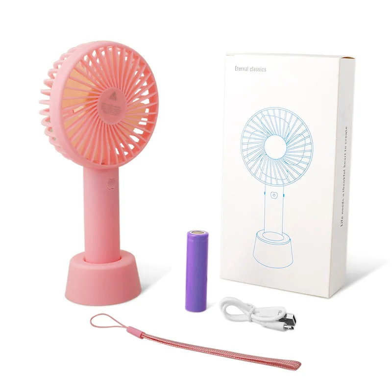 1200mAH portable mini usb handheld rechargeable fan USB Charge Low Power Table Stand Fan
