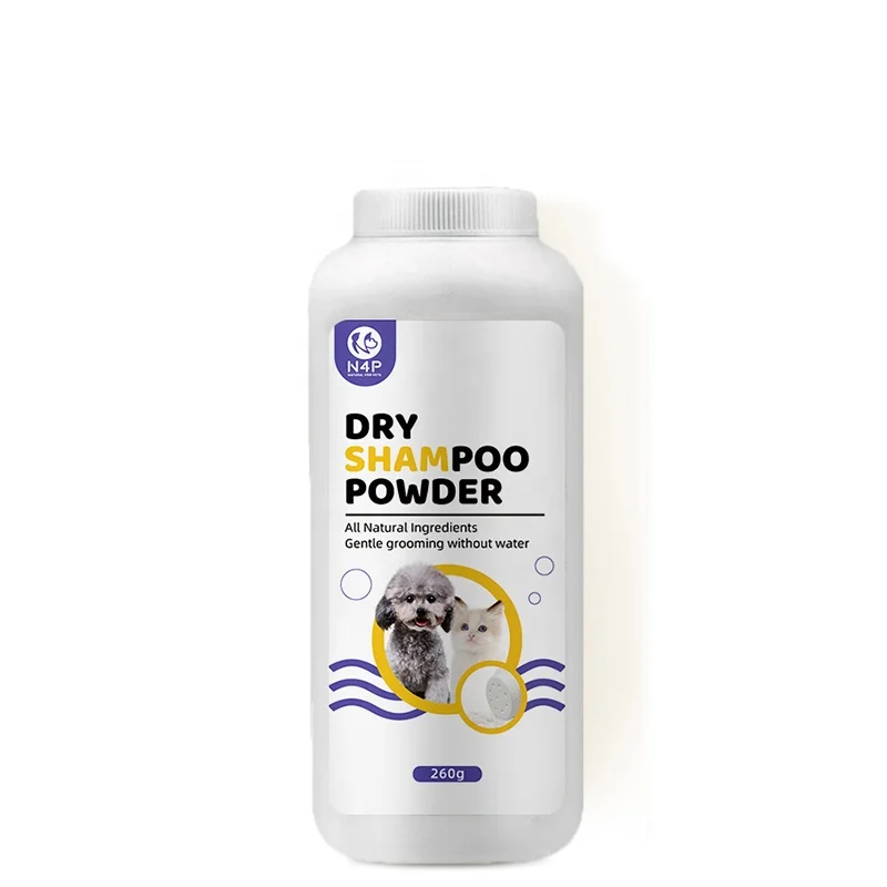 N4P Natural for Pets 260g Dry Shampoo Powder Cats Dogs Grooming Products