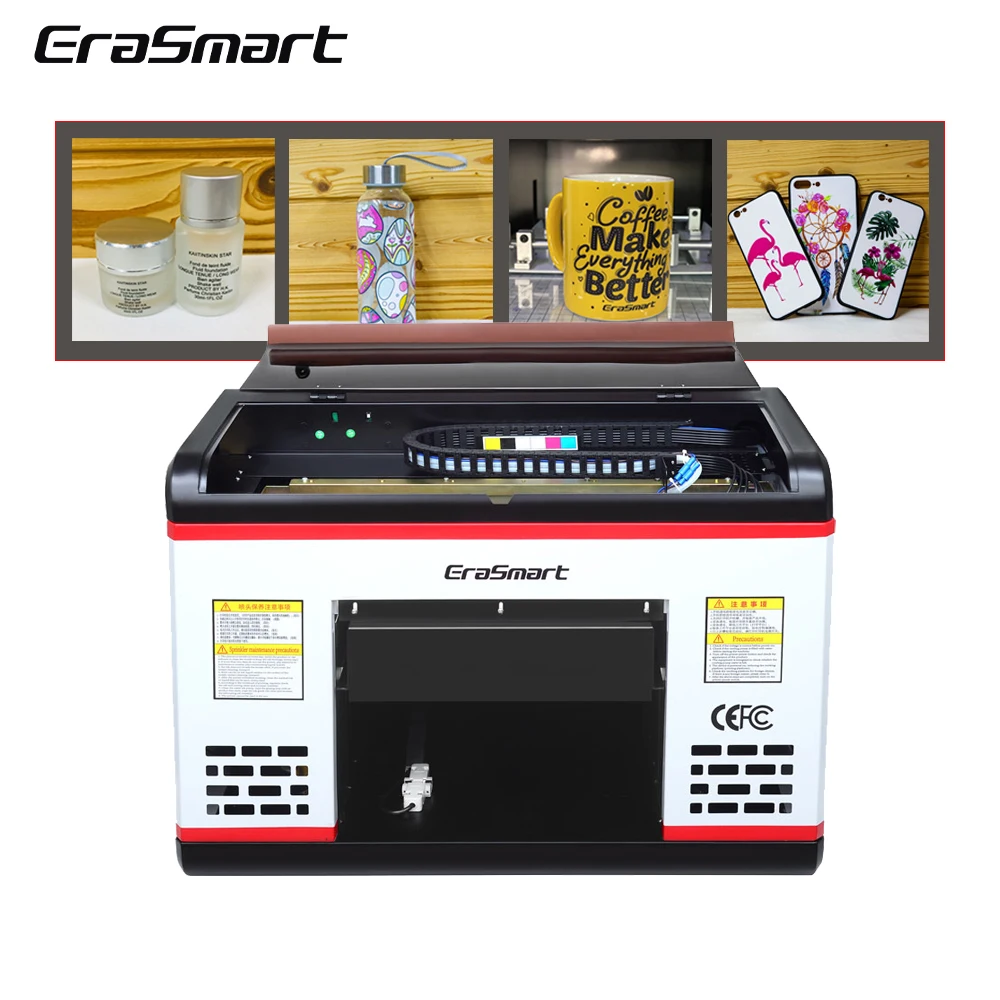 UV Ink Varnish 3D Emboss A3 Flatbed Digital Led UV Inkjet Printer For Glass Bottles