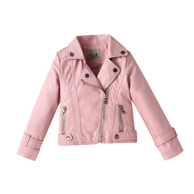 2022 Baby Girl Boy Spring Autumn Winter PU Coat Jacket Kids Fashion Leather Jackets Children Coats Clothes
