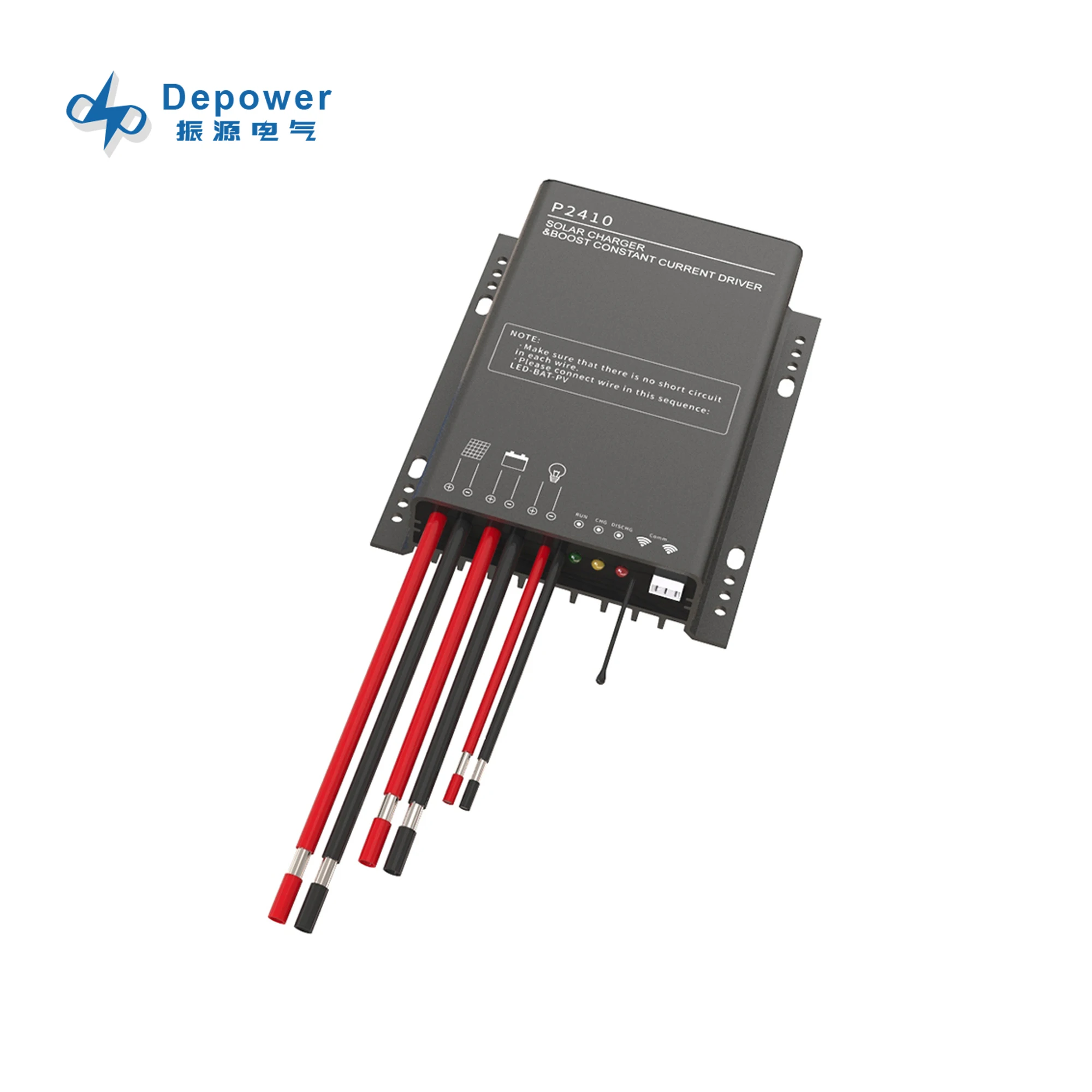 Excellent Waterproof IP68 PWM P2410 12V 24V 15A Solar Charge Controller P2410 for 30W 40W LED Solar Street Light