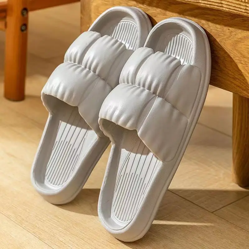 Hot Sale Fashion Summer Petal Couple Soft Outsole Anti Slip Comfortable Cloud EVA Slider Slippers Women For Home Bathroom Hotel