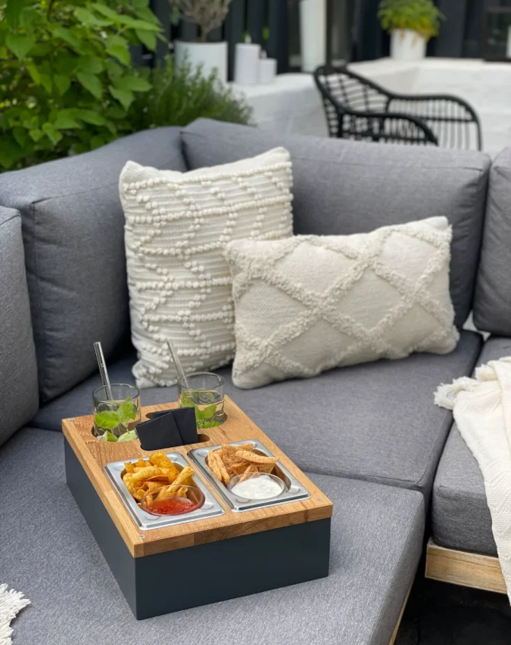 Snack Bowls Tray Caddy  Sofa Organizer Couch Console  Snack Caddy Couch  Couch Cup Holder Tray