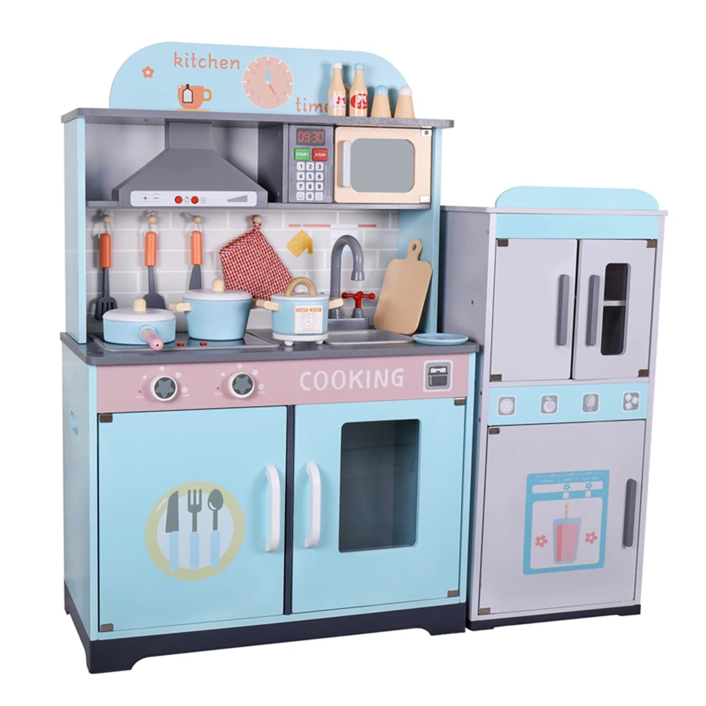 2024 New Product Simulation Refrigerator kitchen Role Pretend Play Montessori Educational Learning Toys For children Boys & Girl