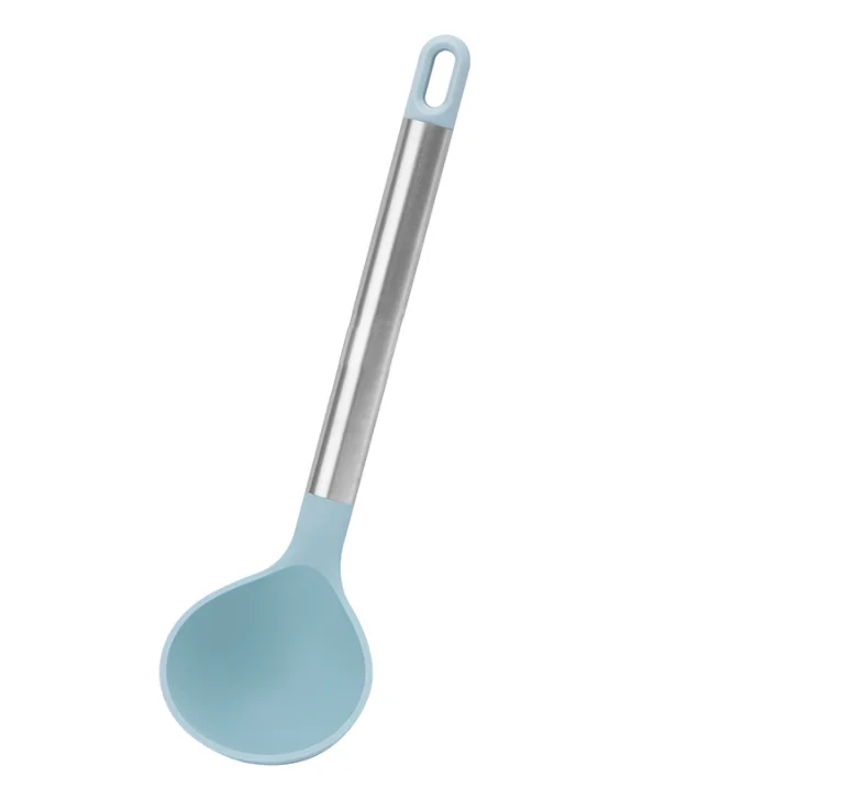 OEM Custom Food Grade Silicone Nylon Kitchen Cooking Utensils Set  Stainless steel handle  for Serving and Cooking Tools