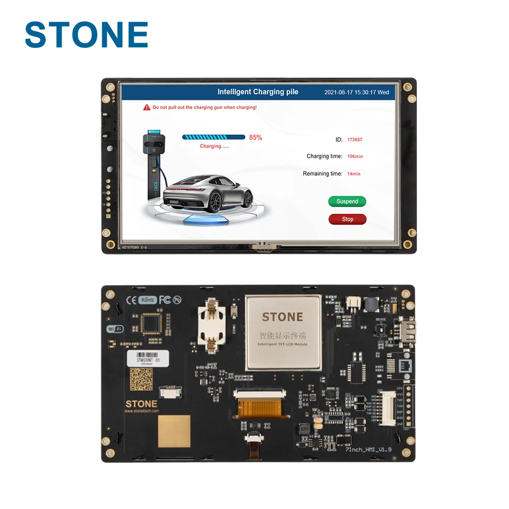 STONE 7.0 Inch Graphical User Interface 1024*600 Industrial TFT LCD Display Panel