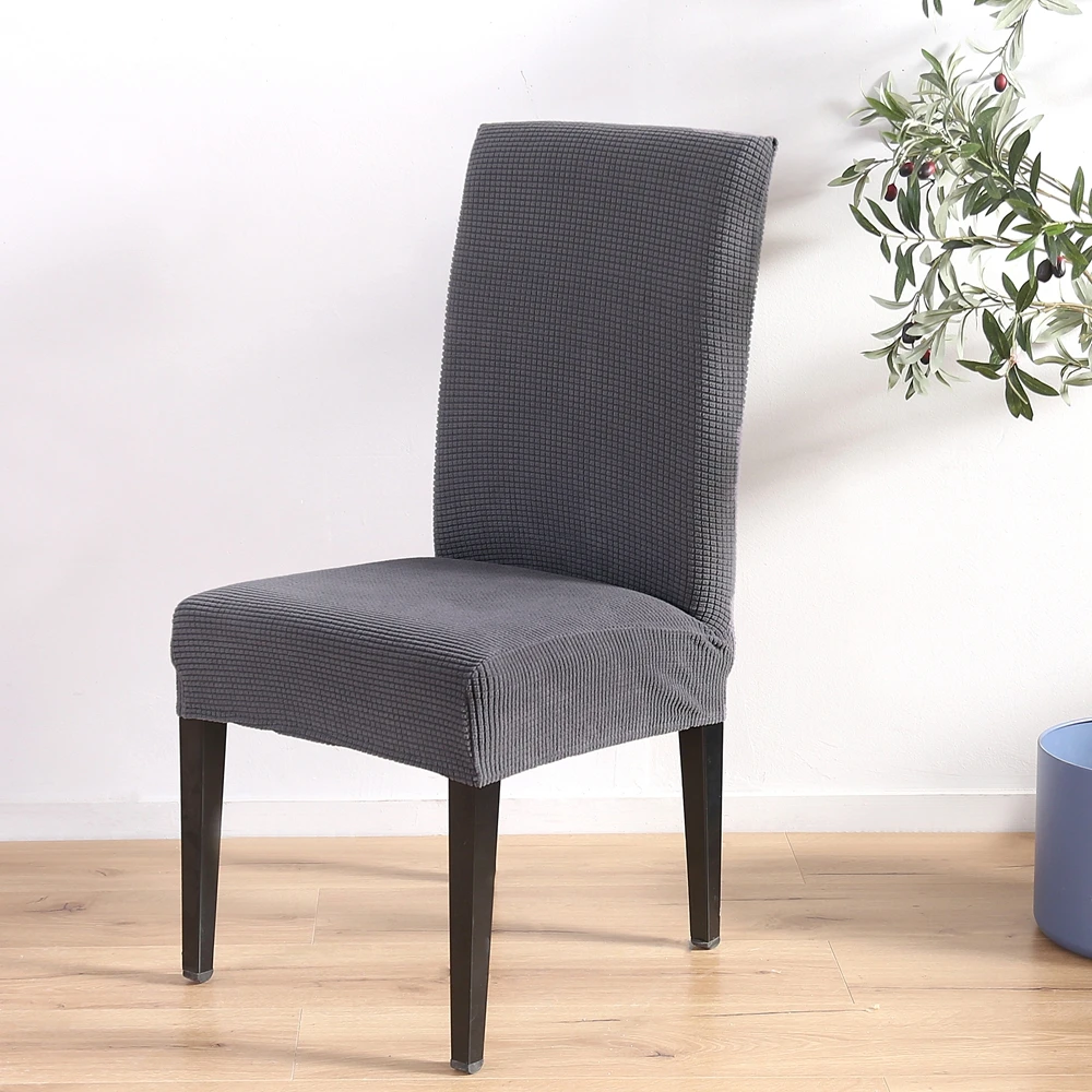 Jacquard Chair Covers Knitting Hotel Restaurant Living Dining Room Fabric Stretch Spandex Chair Cover for Banquet