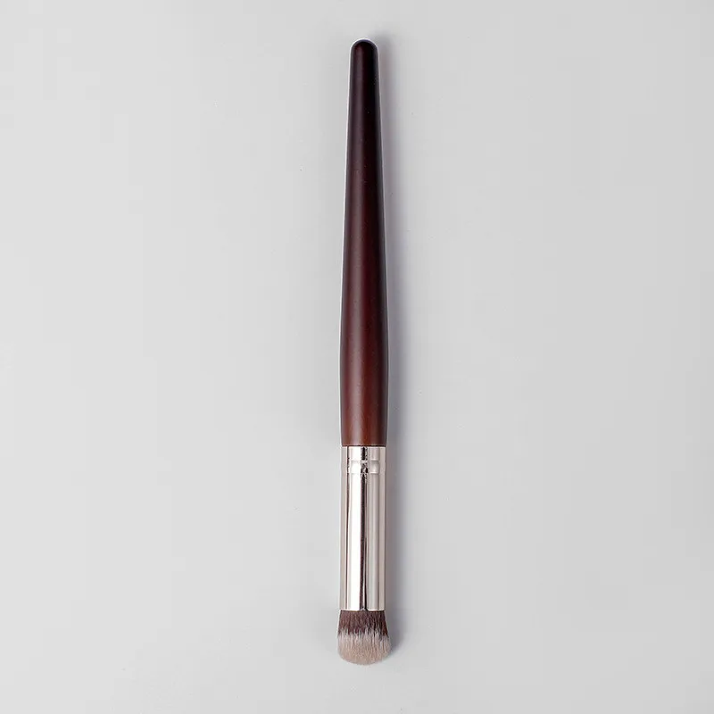 Simple Brown Portable Rayon Hair Professional Makeup Brush Single Ultra Soft Skin Friendly Soft Customizable Logo