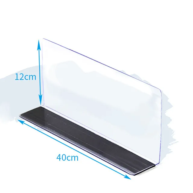 Best Price Customizable  L-shape Adjustable Clear Strip Supermarket Showcase Store Shelf Divider Retail Display Rack