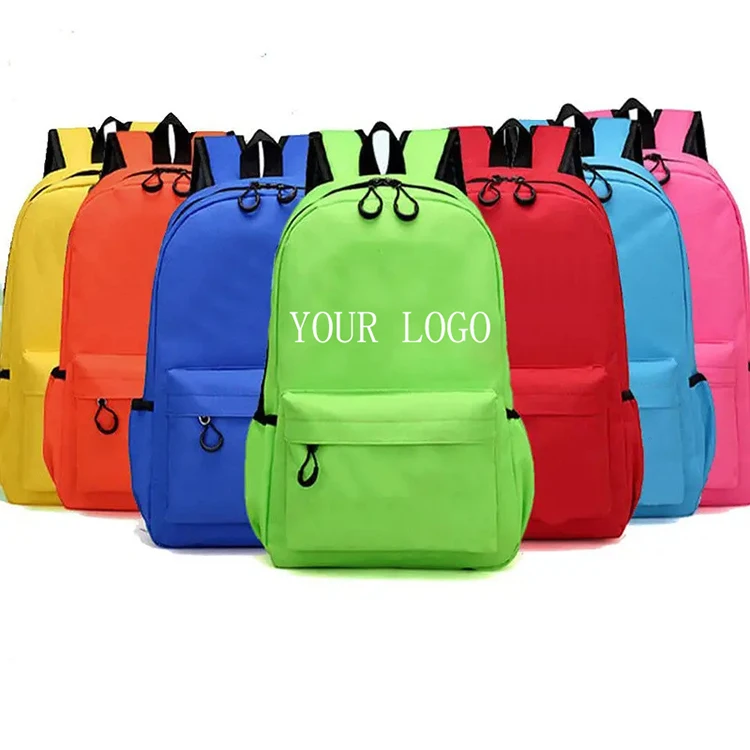 Wholesale casual primary school waterproof unisex fashion backpack black school bags kids backpack with logo