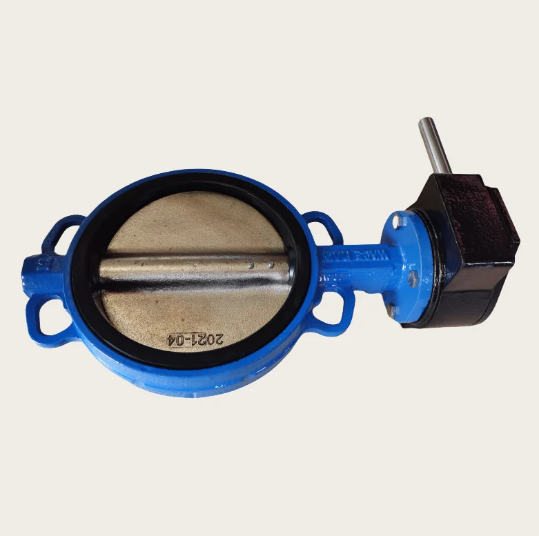 DN200 Ductile Iron Ggg50 Wafer Type Butterfly Valve With Worm Gear Operator Connection to Pn10/Pn16/Cl125/Cl150/JIS 10K