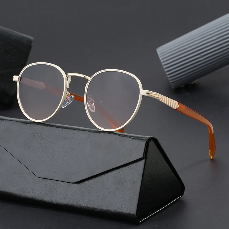 Круглые солнцезащитные очки в металлической оправе для женщин и мужчин роскошные винтажные модные с УФ-400