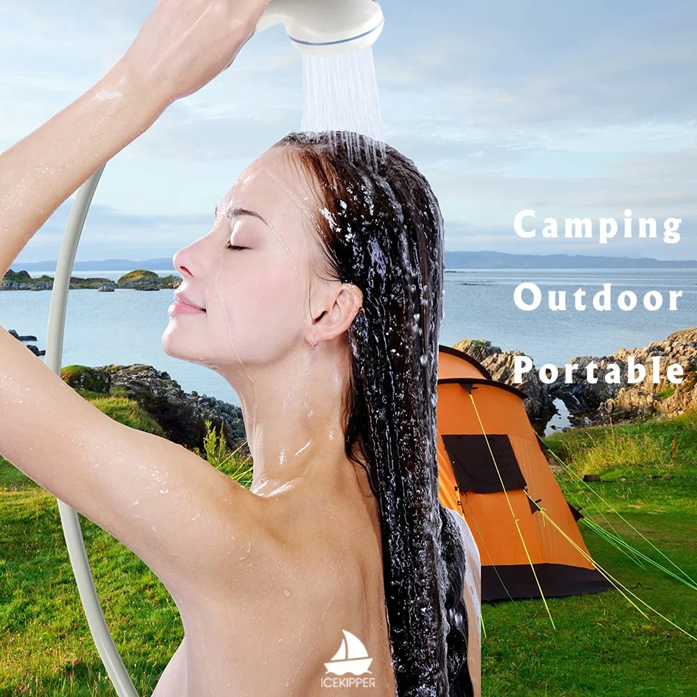 USB Rechargeable Shower Portable Camping Shower Head Bathing 3.7V Pump for Outdoor Travel Hiking Beach Pet Cleaning