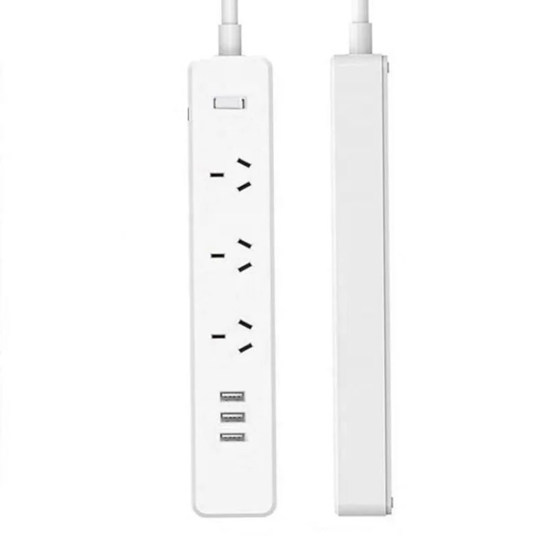 AU NZ AR Standard Power Strip 3 USB Port 3 Outlets Simple Design Power Bar with Switch Residential Commercial Use 1.8m
