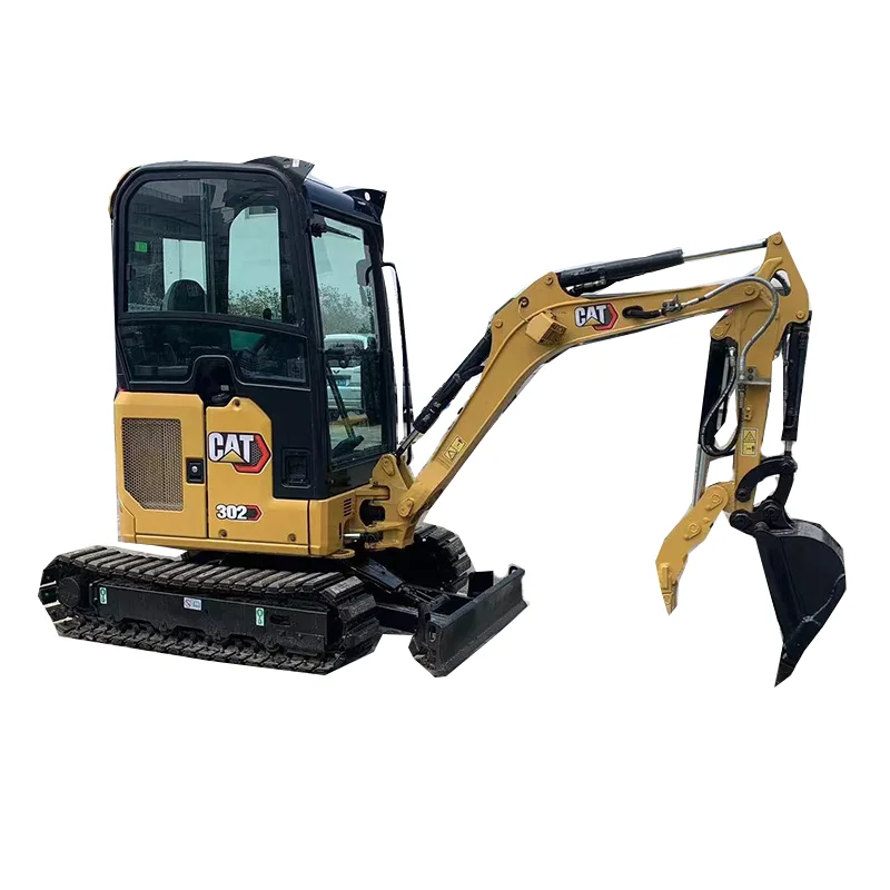 JUEFU Бесплатная доставка Caterpillar 302Cr б/у экскаватор 2 тонны Cat302 с резиновой гусеницей небольшой для продажи