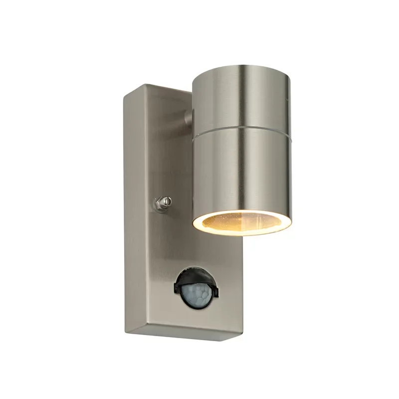 modern stainless steel cylinder motion sensor fixed down up to down light outdoor wall light 220 volt