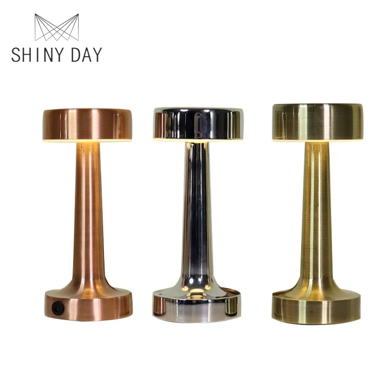 Personality Fashion Decoration Acrylic Iron USB Charging Touch Control Coffee Party LED Table Lamp