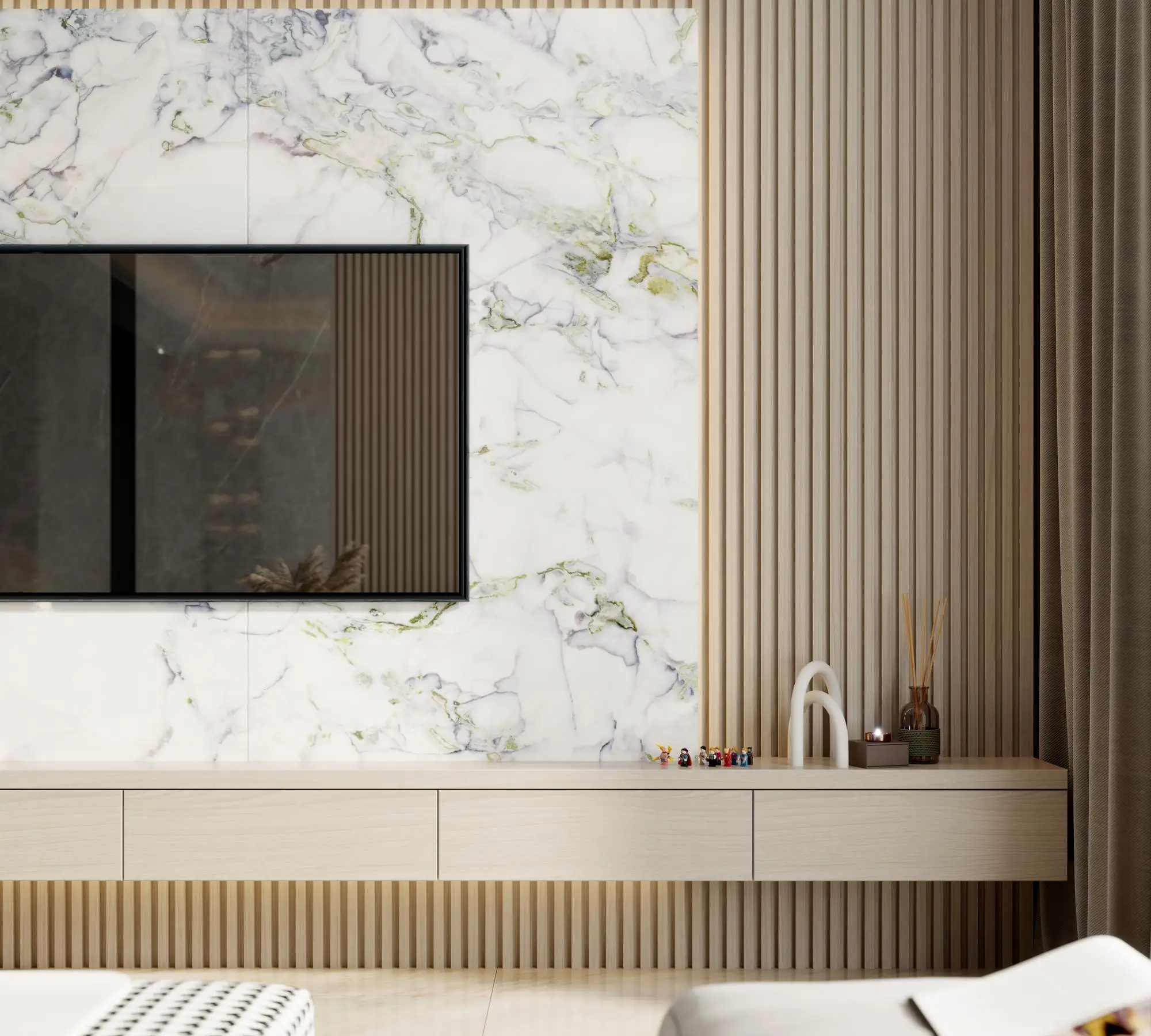 Crystal Glazed Porcelain Wall Panel for Wall Decoration & Flooring 2600X1200X6mm Complex Pattern Design