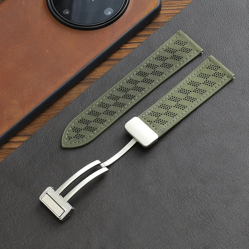 Wholesale new universal adjustable wrist bracelets magnetic buckle leather watch strap for huawei samsung garmin