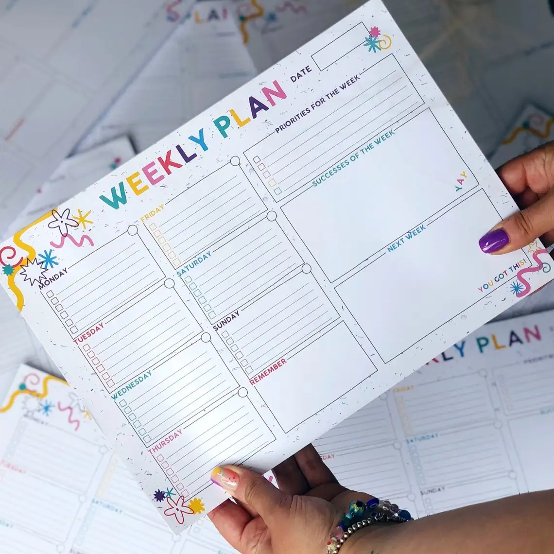 JY Wholesale Custom Paper Sticky Notes Pad Writing Tablets stationary Memo Pad to do list notepad
